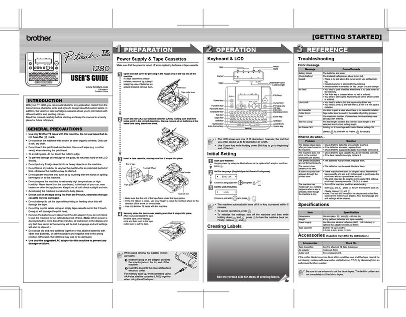 Brother P-touch LN7629001 User manual