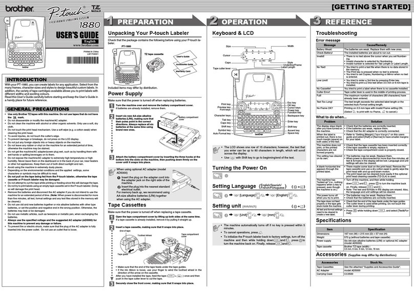 Brother P-touch LW1704001 User manual