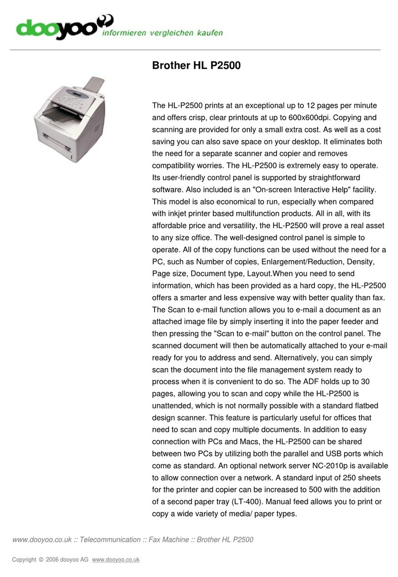 Brother P2500 User manual