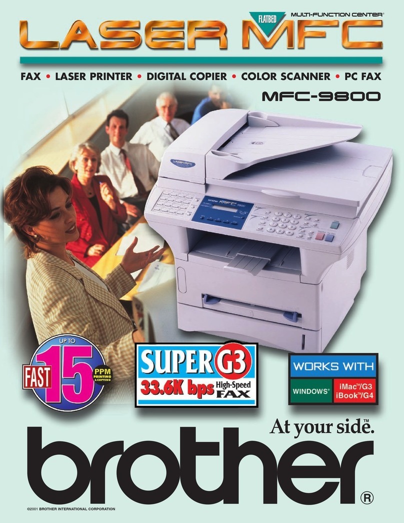 Brother MFC9800 - MFC 9800 B/W Laser User manual