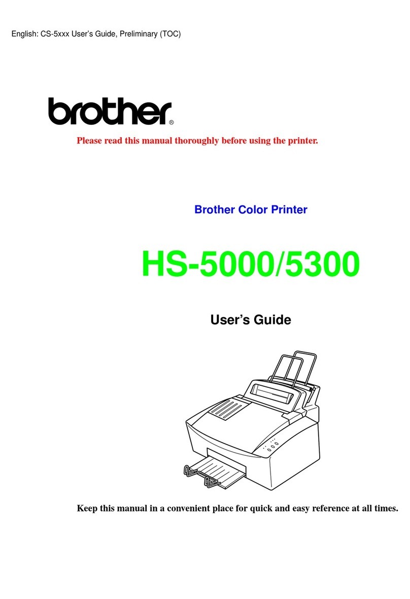 Brother HS-5000 - Color Solid Ink Printer User manual