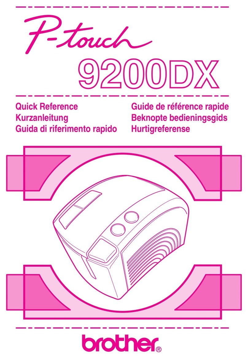 Brother P-Touch 9200DX quick reference