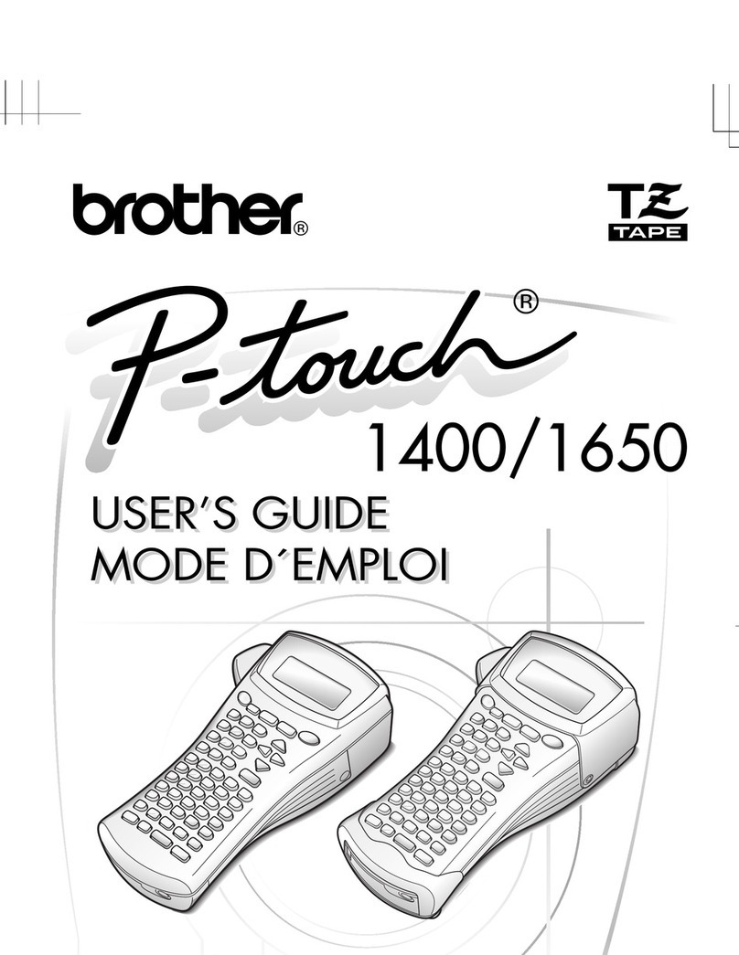 Brother P-touch 1650 user guide