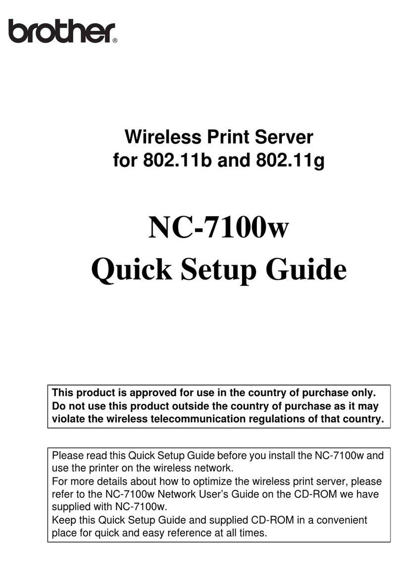 Brother NC-7100W Quick setup guide