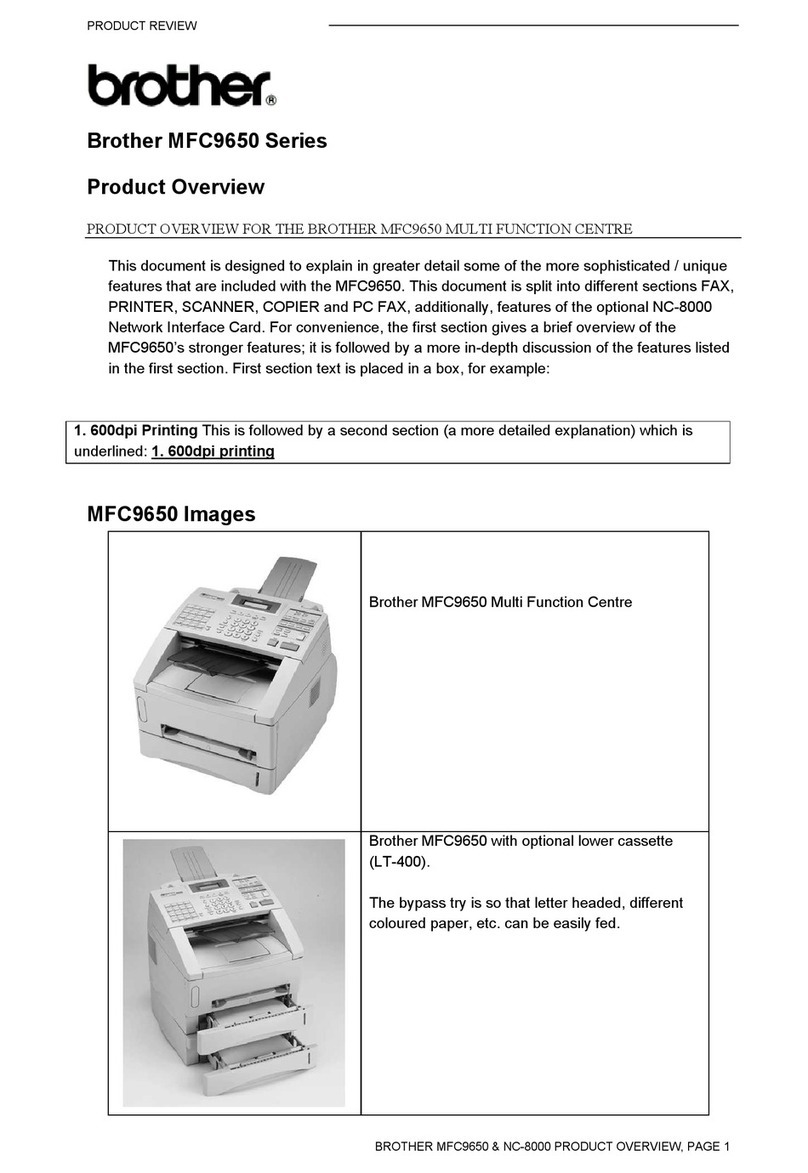 Brother MFC9650 Series Operating and safety instructions