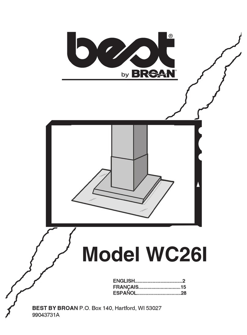 Broan Best WC26I owner's manual