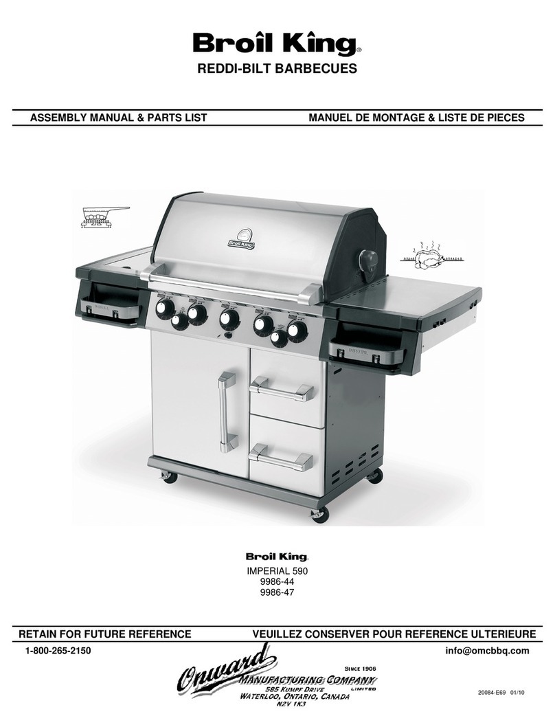 Broil King 9986-44 Assembly manual & parts list Broil King 9986-44 Assembly manual & parts list