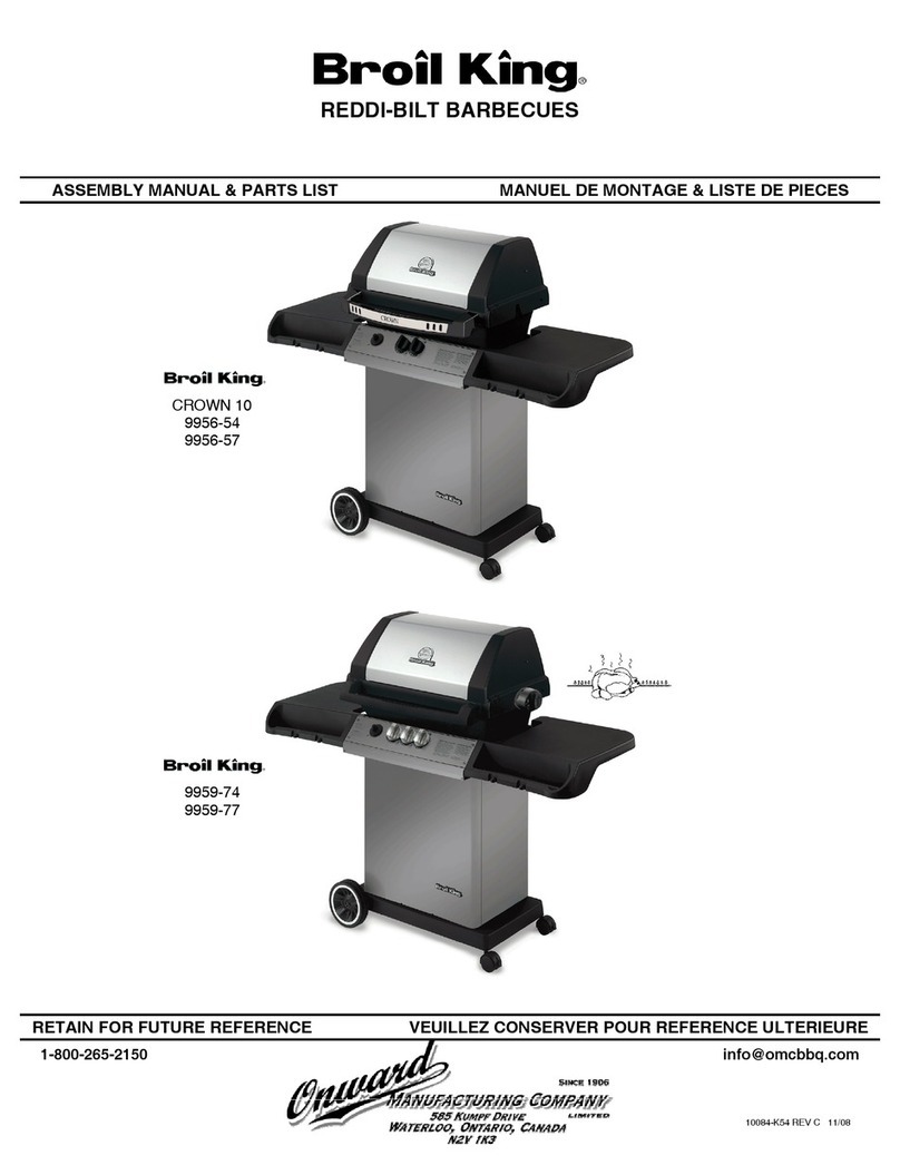 Broil King 9956-54 Assembly manual & parts list