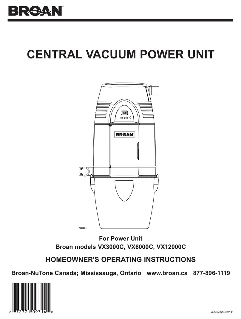 Broan VX12000C Homeowner's operating instructions