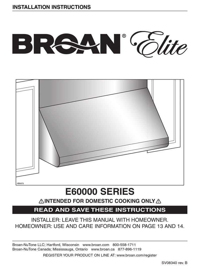 Broan Elite E60000 Series installation instructions