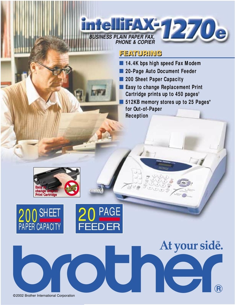 Brother 1270e IntelliFAX Fax Specification sheet