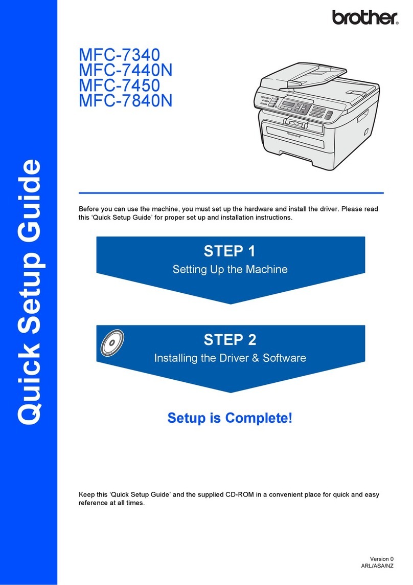 Brother MFC-7450 Quick setup guide