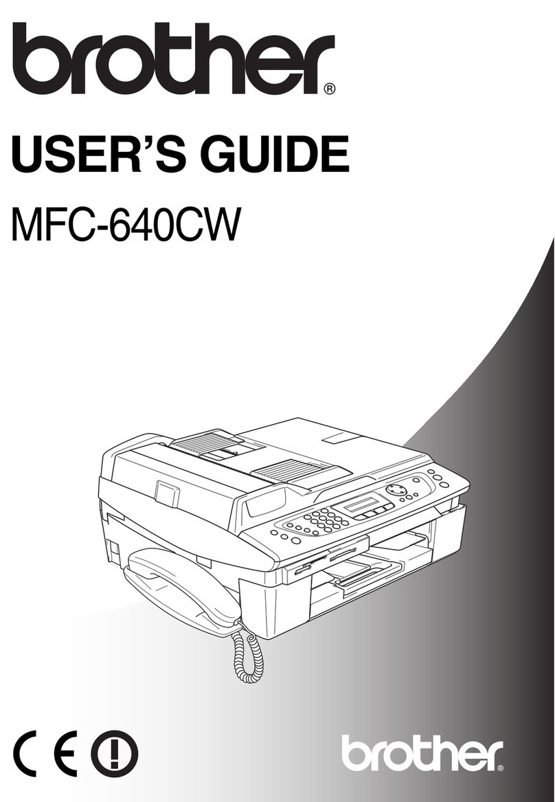 Brother MFC 640CW - Color Inkjet - All-in-One User manual Brother MFC 640CW - Color Inkjet - All-in-One User manual