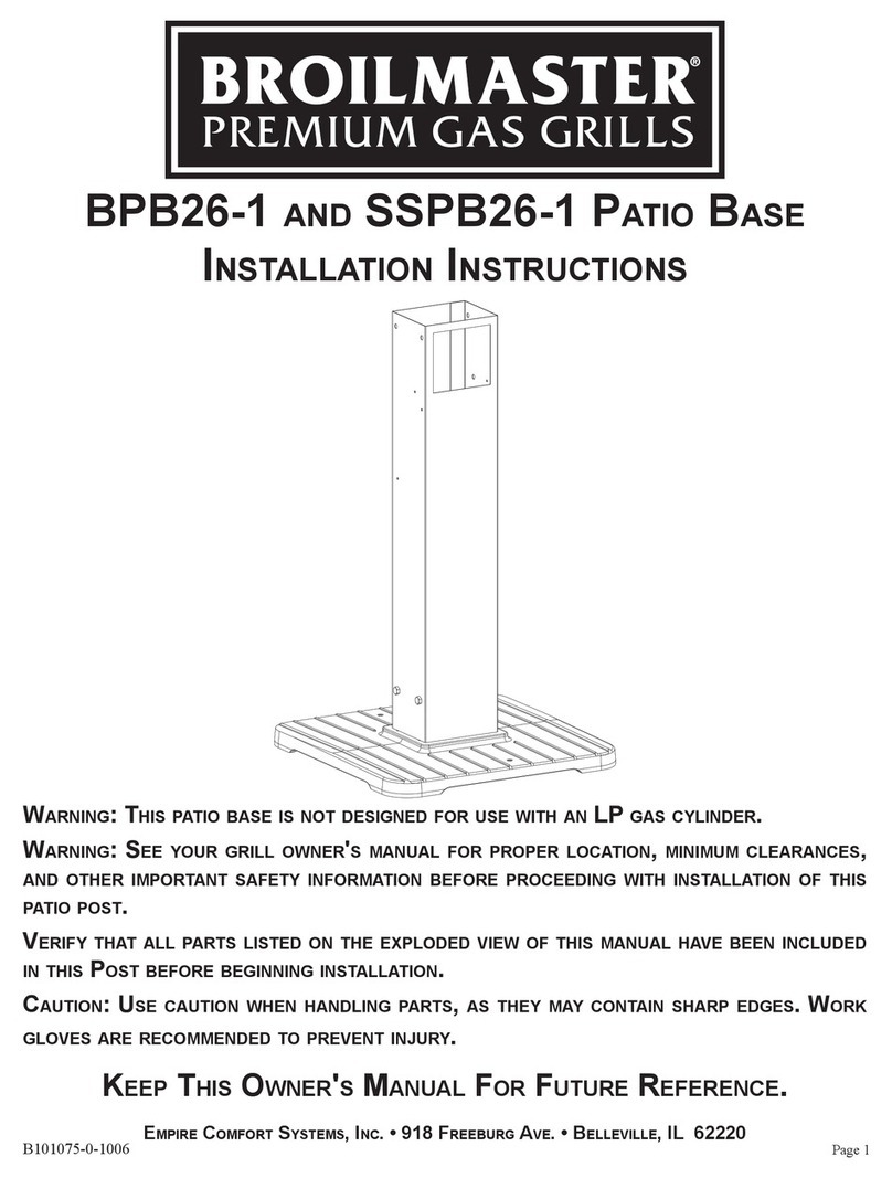 Broil King BPB26-1 installation instructions