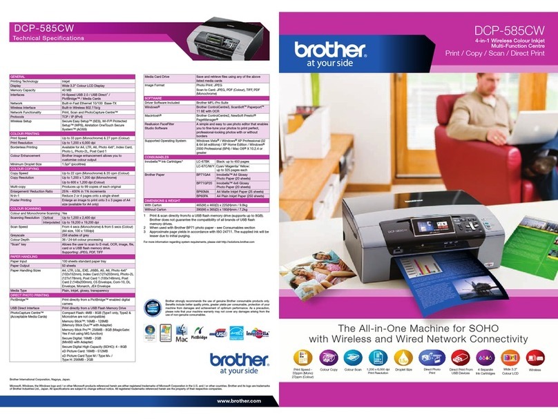 Brother DCP-585CW User manual Brother DCP-585CW User manual