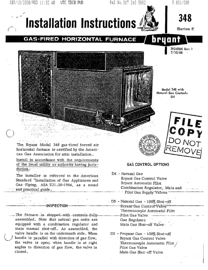 Bryant SERIES E 348 User manual
