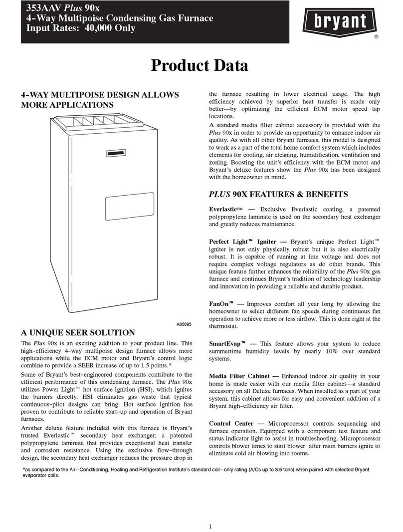 Bryant PLUS 90X 353AAV Operation manual