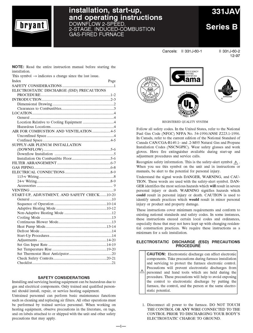 Bryant 331JAV User manual