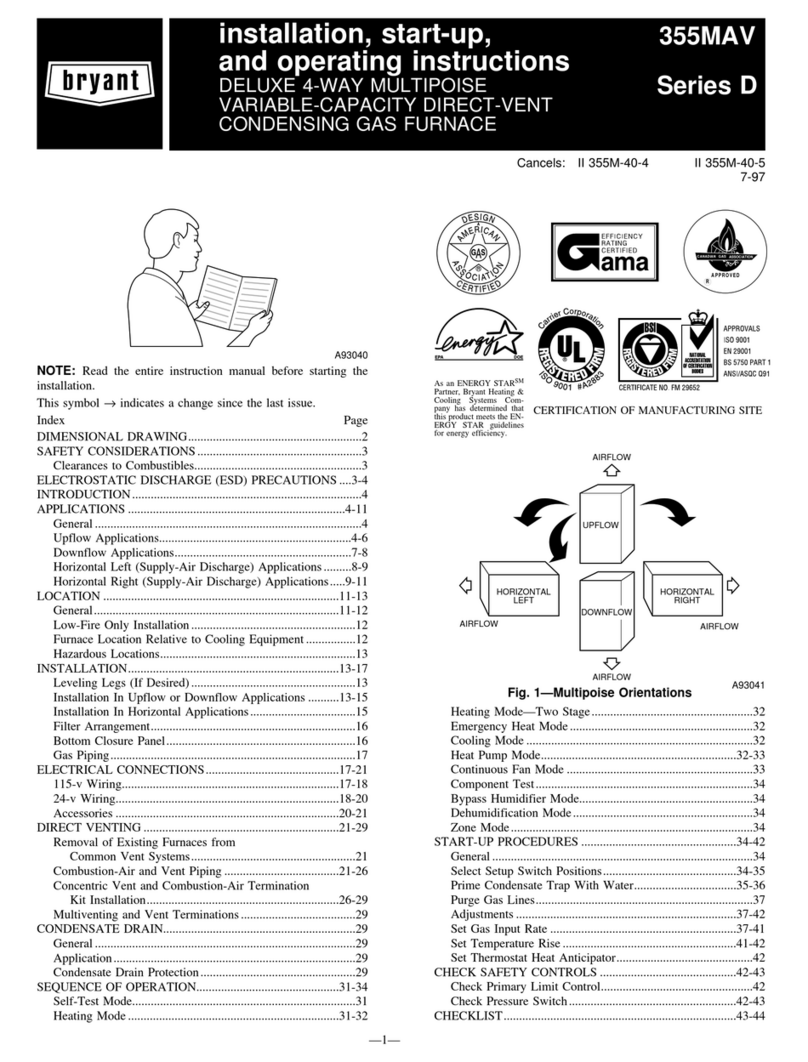 Bryant 355M-40-4 User manual