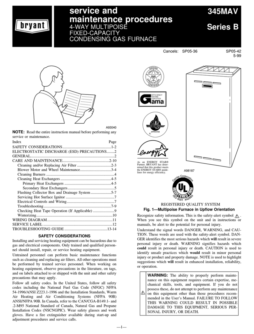 Bryant 345MAV Service and maintenance procedures