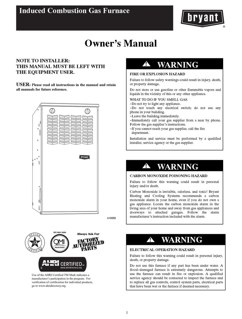 Bryant A10252 User manual
