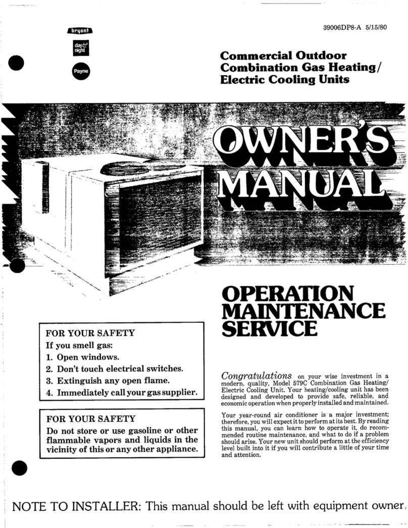 Bryant PAYNE 579C User manual
