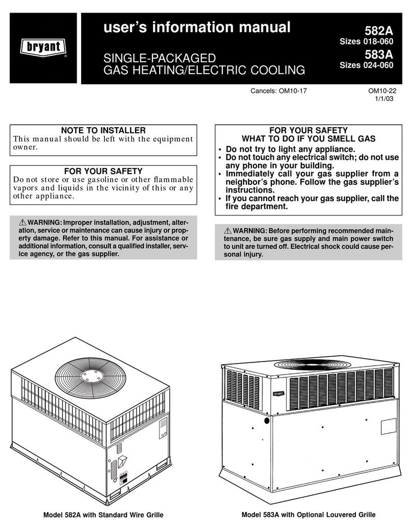 Bryant 583A Series User's information manual Bryant 583A Series User's information manual