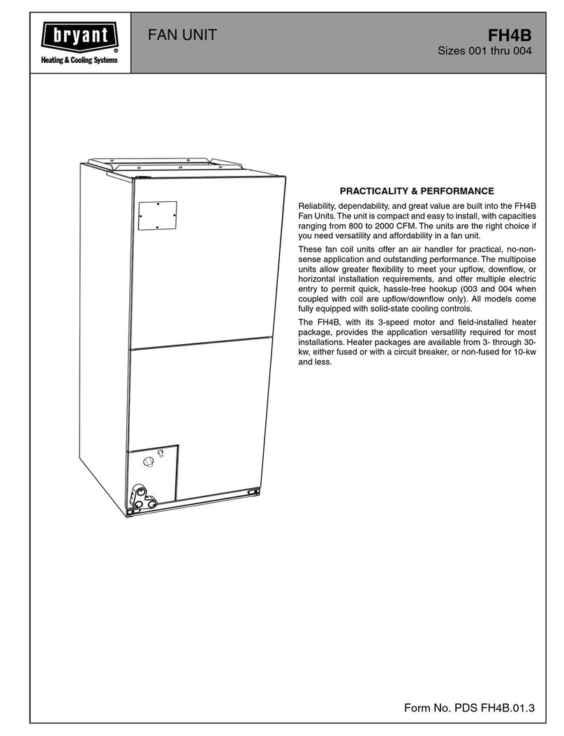 Bryant FAN UNIT FH4B User manual