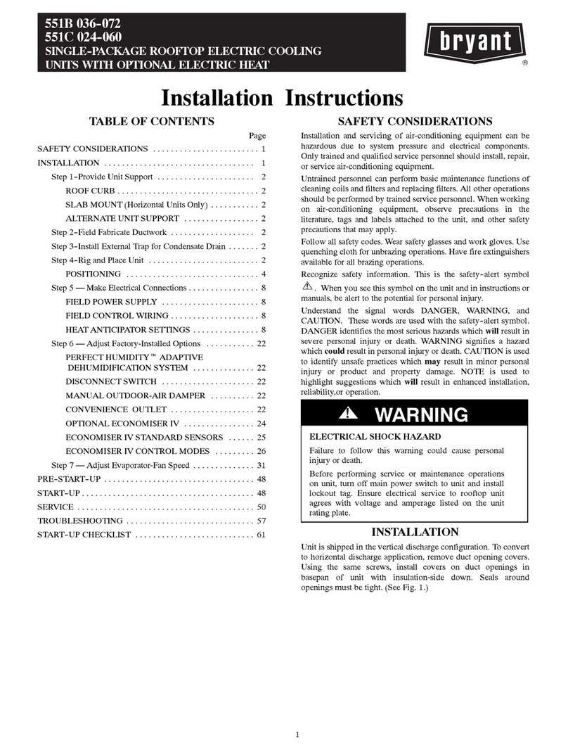 Bryant 551B User manual