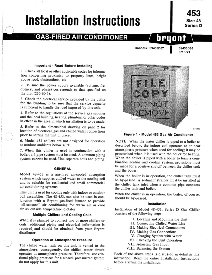 Bryant SERIES D 453 User manual