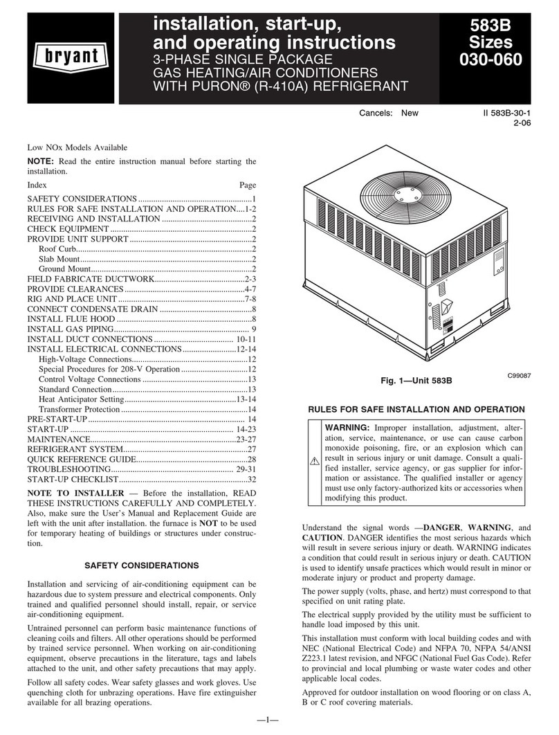 Bryant R-410A 583B User manual