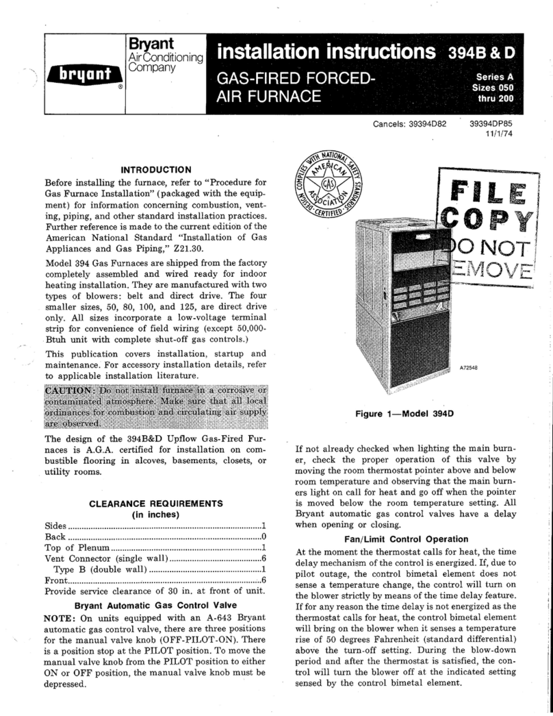Bryant 394B installation instructions