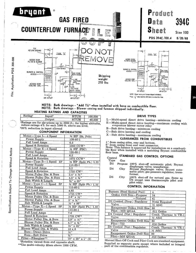 Bryant 394C Product data sheet