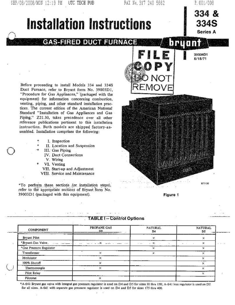 Bryant 334 User manual