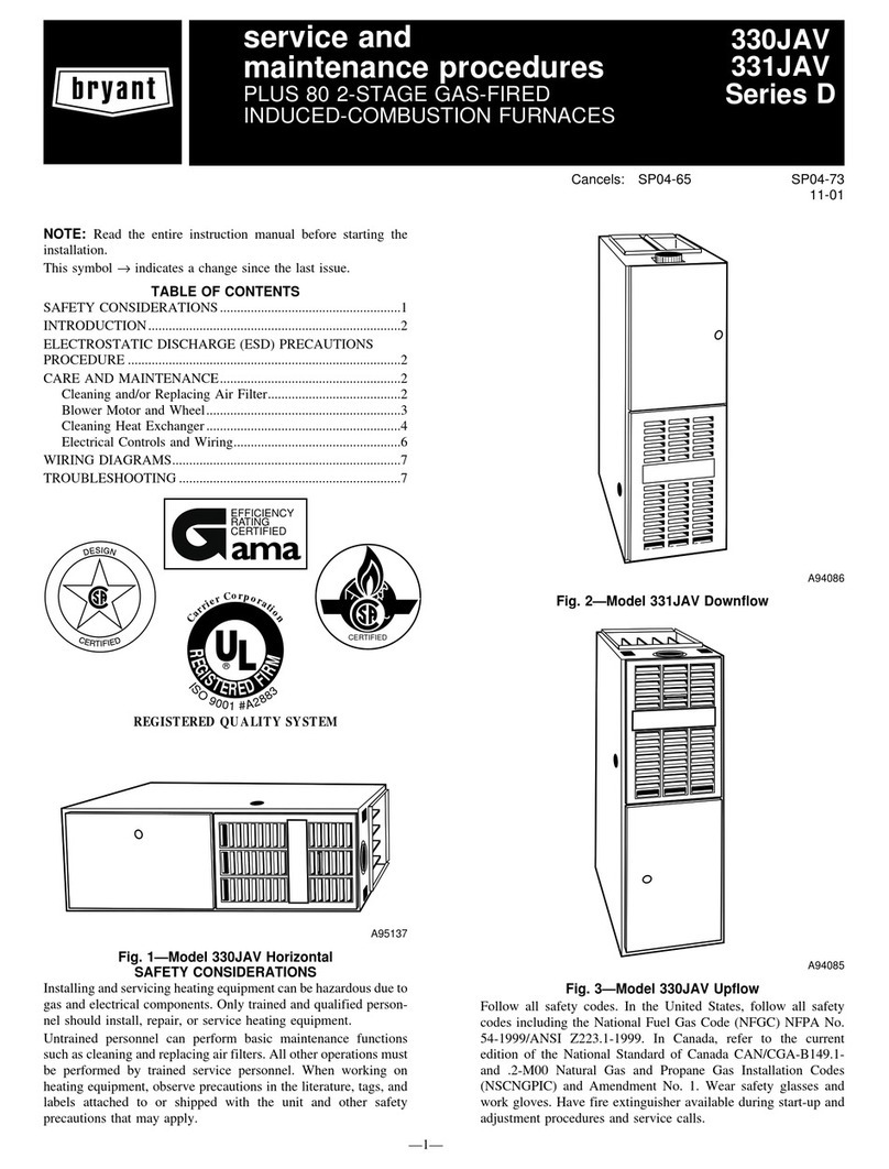 Bryant 330JAV Installation and user guide