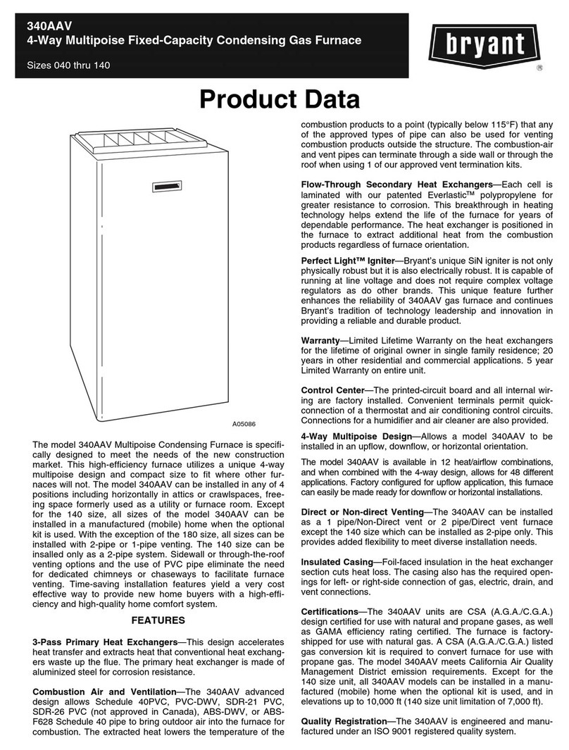 Bryant Deluxe 340AAV Operation manual