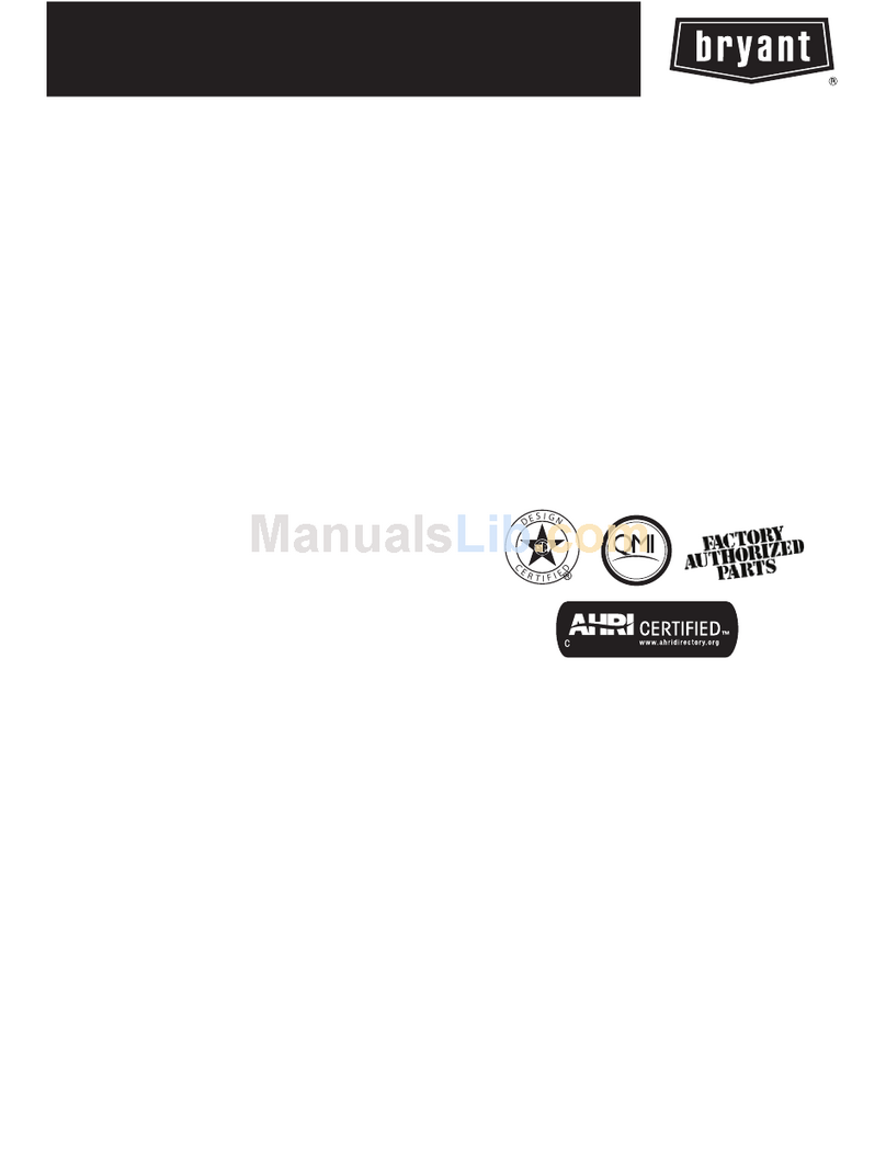 Bryant 312AAV/JAV Installation, start-up, operating and service and maintenance instructions Bryant 312AAV/JAV Installation, start-up, operating and service and maintenance instructions