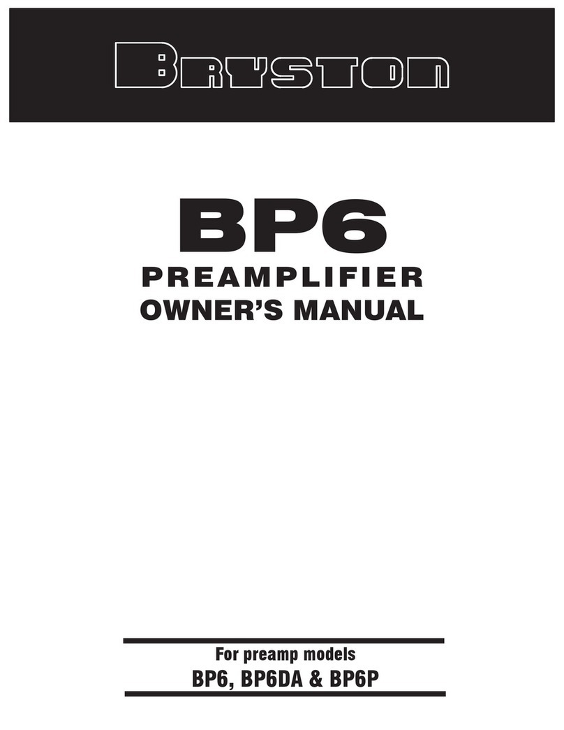 Bryston BP 6 owner's manual