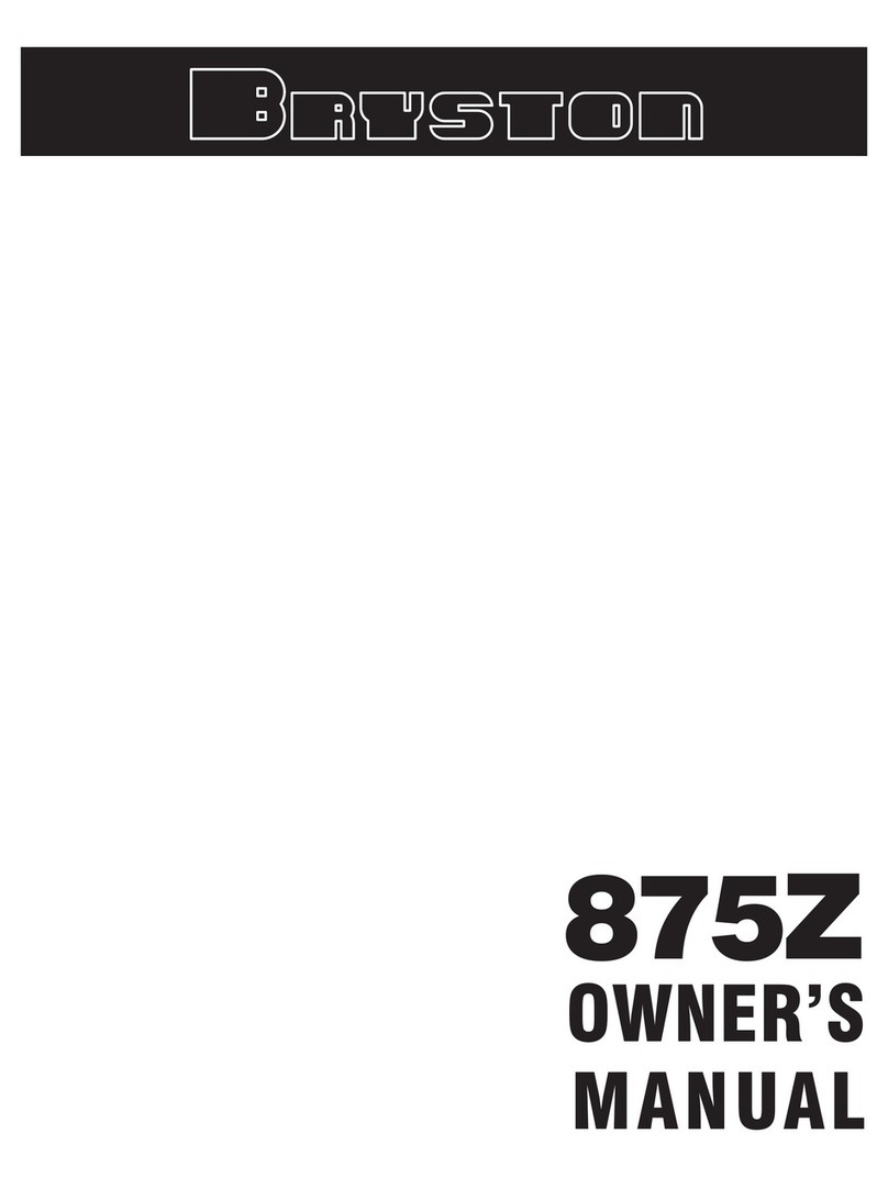 Bryston 875 Z owner's manual