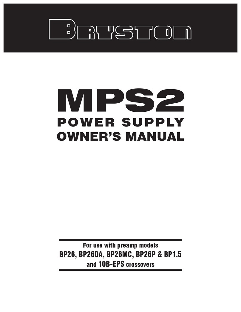 Bryston MPS-2 owner's manual