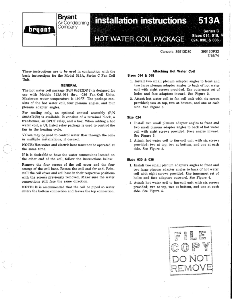 Bryant 513A installation instructions