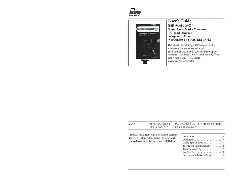 BSS Audio Soundweb London MC-1 user guide