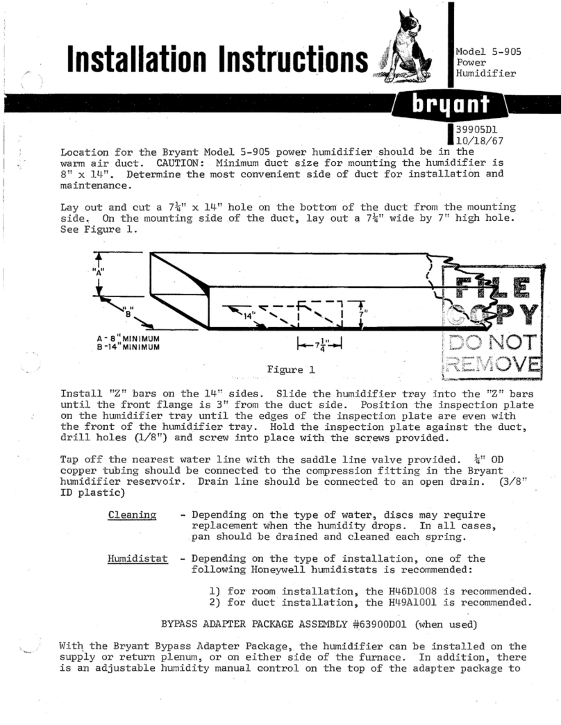 Bryant 5-905 installation instructions