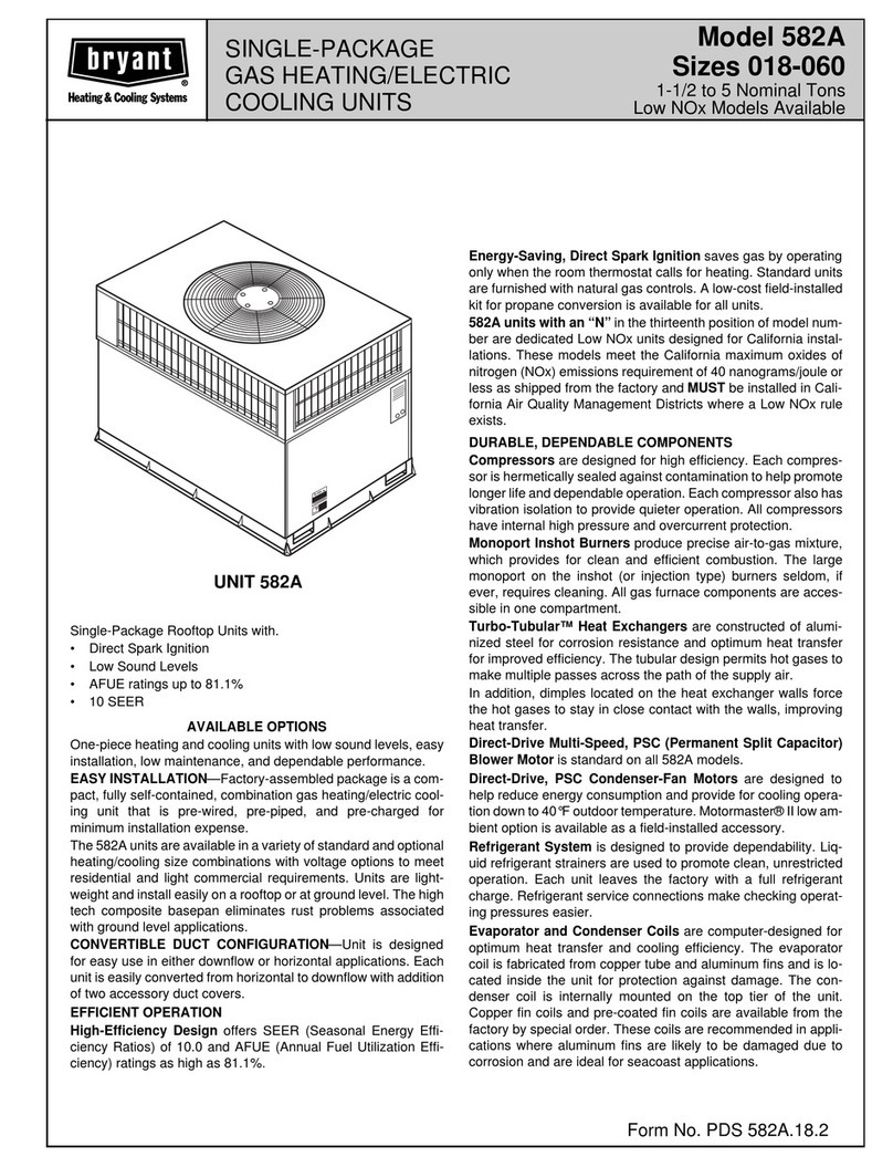 Bryant 582A Series User manual Bryant 582A Series User manual