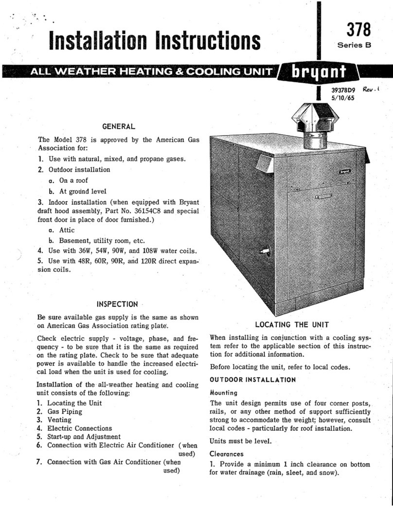 Bryant 378 installation instructions Bryant 378 installation instructions