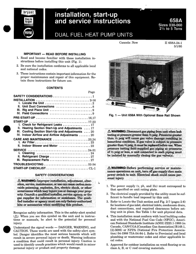 Bryant A 658A Quick guide