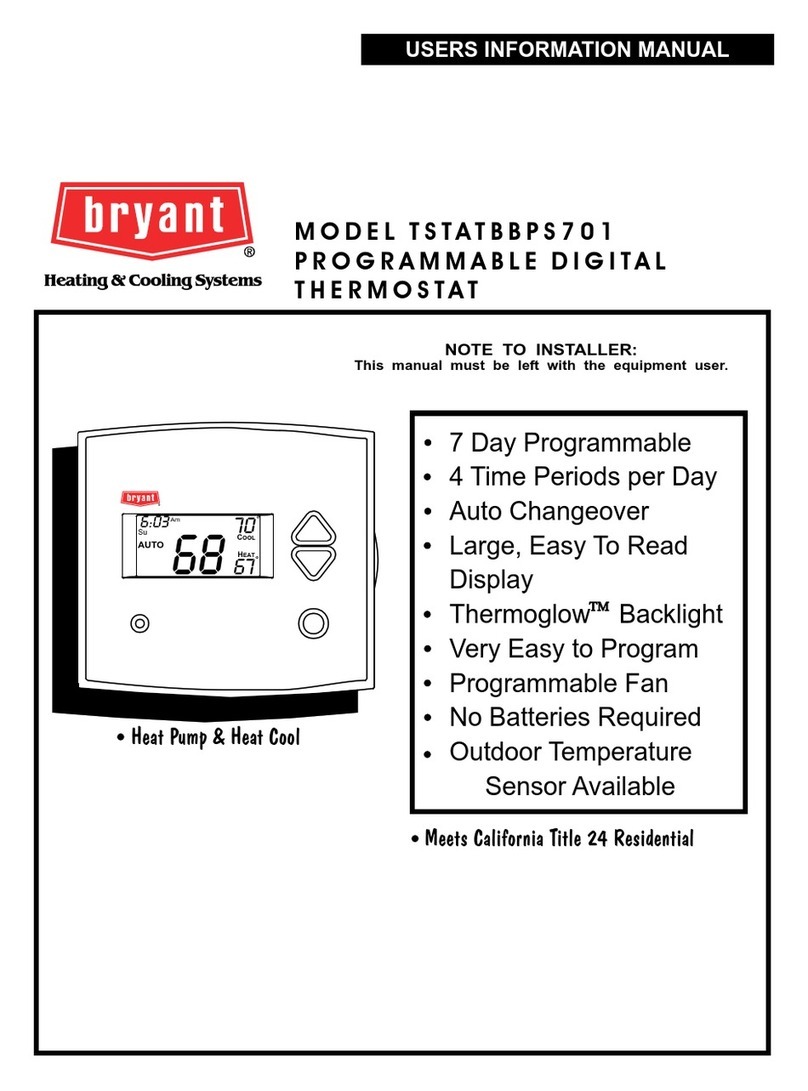 Bryant TSTATBBPS701 Guide
