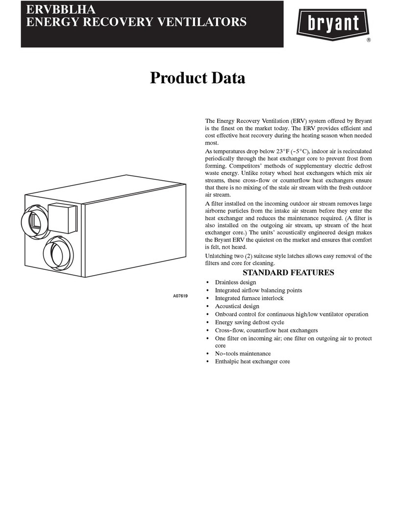 Bryant ERVBBLHA Product data