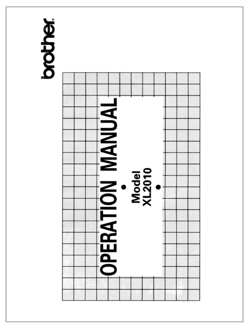 Brother X L 2010 operating manual