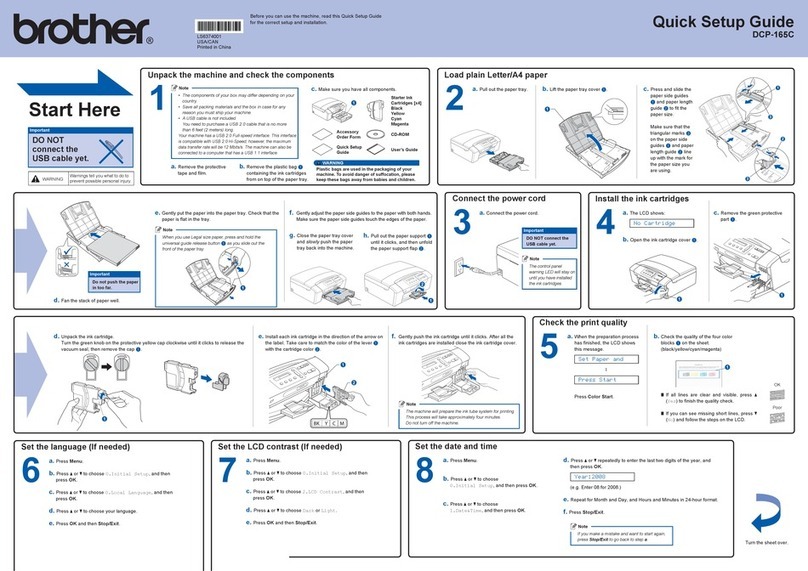 Brother DCP 165C - Color Inkjet - All-in-One User manual